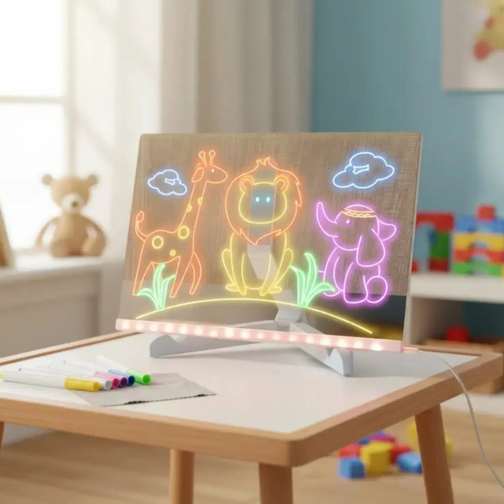✨ Tablero Mágico Multifuncional LED 30x20 – ¡Dibuja, crea e imagina sin límites! 🎨💡